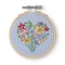 3.5" Floral Heart Stamped Design Embroidery Kit with Hoop by Loops & Threads®